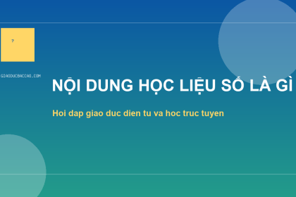 Nội dung học liệu số là gì